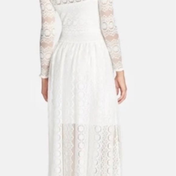 French Connection "Wings" Lace Maxi Dress Ivory 10 - Picture 2 of 13